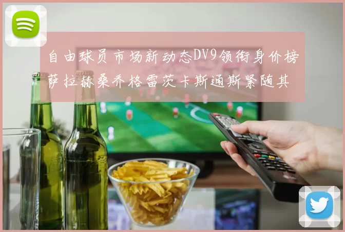 自由球员市场新动态DV9领衔身价榜萨拉赫桑乔格雷茨卡斯通斯紧随其后